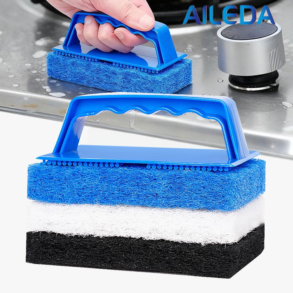 Aileda Cepillo Con Mango Para Esponja Escobillas De Limpieza