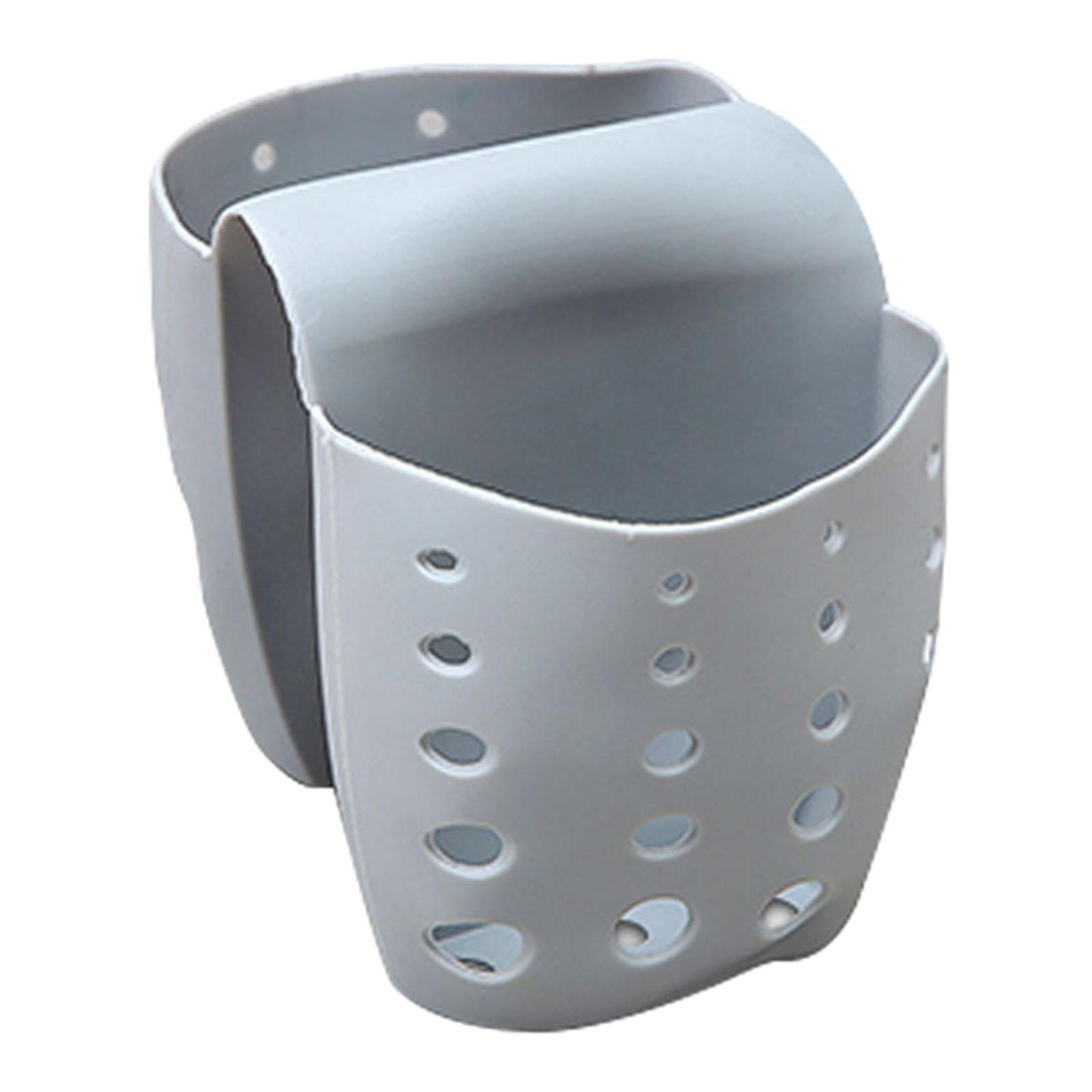 Magideal - Soporte Multiusos Para Esponja De Cocina, Colgador De Tela Para Platos, Organizador De Fregadero, Estante De Almacenamiento Para Encimera, Fregadores , Gris Gris-3