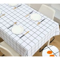 Genérico - Mantel Impermeable 140X220 Blanco/Negro Antiquemaduras