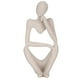 thumbnail image 1 of Escultura de pensador de resina, estatua abstracta, figura coleccionable, decoración para el hogar, la oficina y el escritorio, 1 of 11