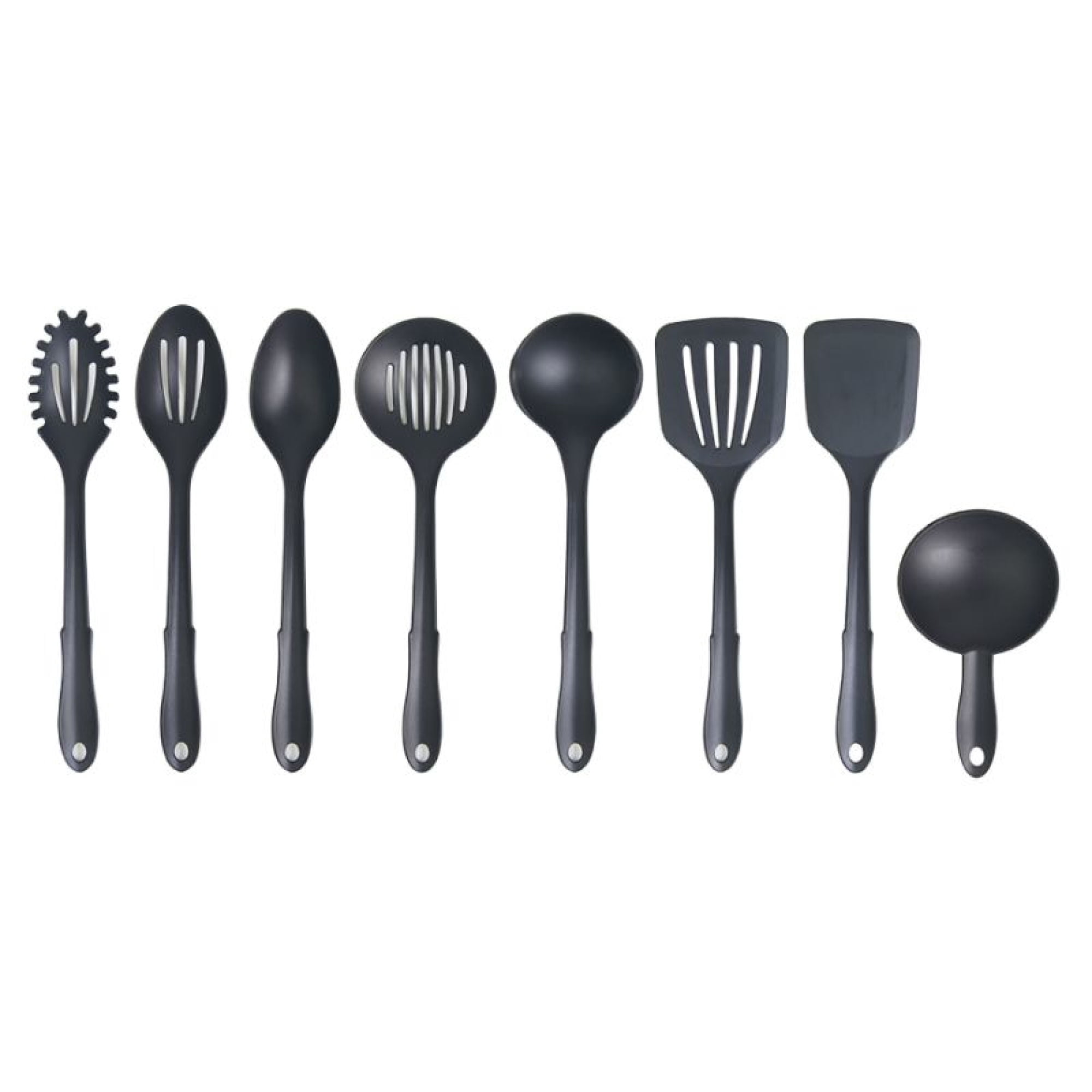 Juego de Utensilios De Cocina 8 Piezas Nylon Negro