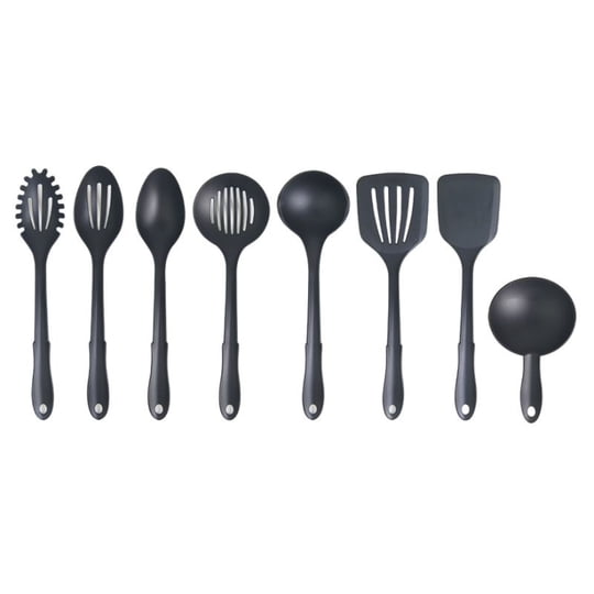 Juego De Utensilios De Cocina 8 Piezas Nylon Negro 1 Un Haus