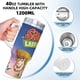 thumbnail image 5 of Laff-a-Lympics Vaso aislado de acero inoxidable con asa, diseño temático, regalo para familia, amigos y fans; incluye pajita y encaja en el portavasos estándar, 40 oz, 5 of 6