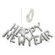 thumbnail image 4 of Pancarta De Globos De Feliz Año Nuevo Para Puerta De Entrada De Casa Interior Y Exterior, Color Plateado, 4 of 4