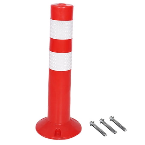 Ioensy - Poste De Barrera De Estacionamiento Con Bolardo Reflectante Para Entrada De Vehículos, Estilo A, 45 Cm