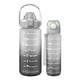 thumbnail image 1 of Botellas De Agua Motivacionales 2l Y 900ml Gris Negro, 1 of 2