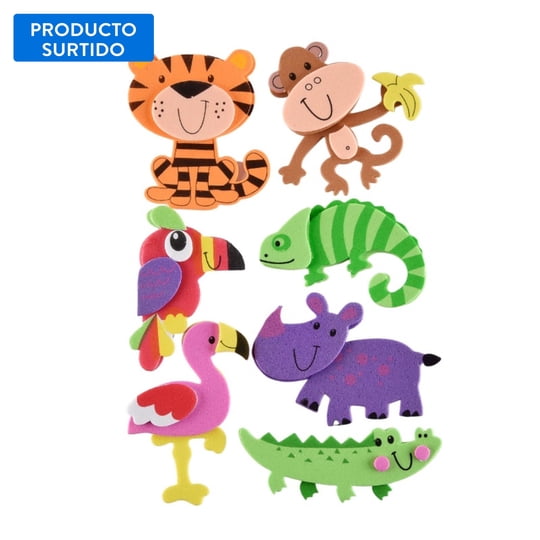 Stickers Animales De La Selva / Producto Surtido Torre