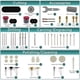 thumbnail image 3 of Kit Accesorios Herramienta Rotativa Gripzon 508 Piezas Universal, 3 of 3