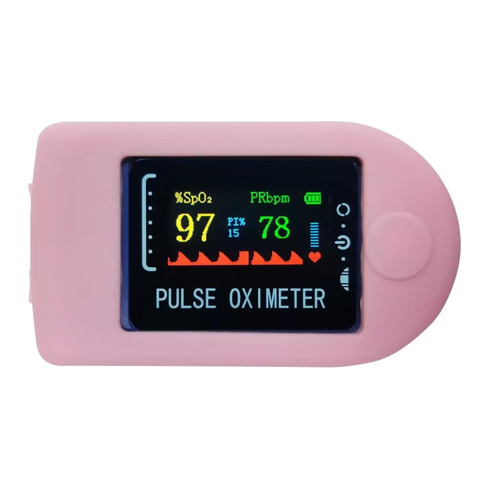 Funda Para Oxímetro Puryupearl Pink, Compacta Y Portátil