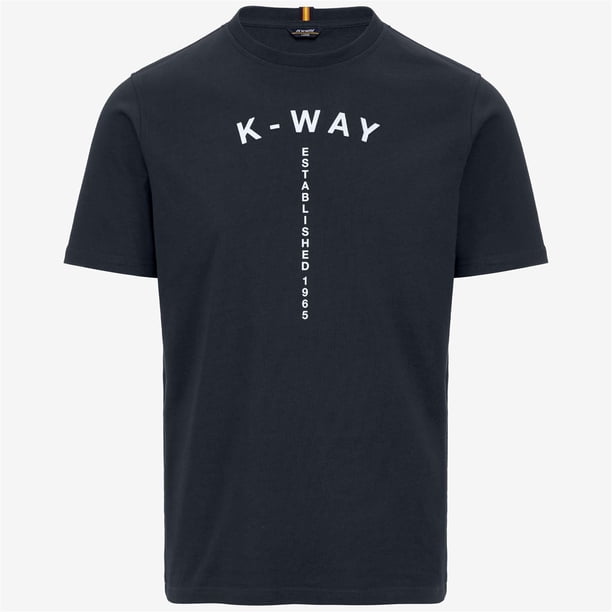 Polera K-Way Men Odom Typo Established Blue Depth