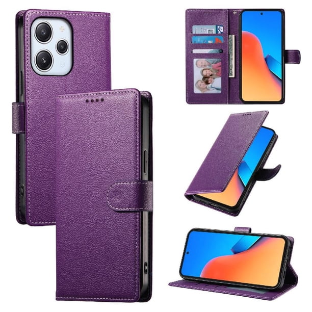 Funda para FOXDOCK Xiaomi Poco M6 Pro 5G– Cuero Premium, 3 ranuras para tarjetas, Protección contra impactos