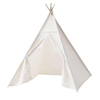 Bothyi - Tipi Para Niños, Sala De Juegos Estable, Casa De Juegos Para Sala De Estar, Dormitorio, Patio Trasero, Bola Blanca De 1,1 M