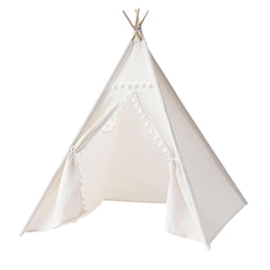 Bothyi - Tipi Para Niños, Sala De Juegos Estable, Casa De Juegos Para Sala De Estar, Dormitorio, Patio Trasero, Bola Blanca De 1,1 M