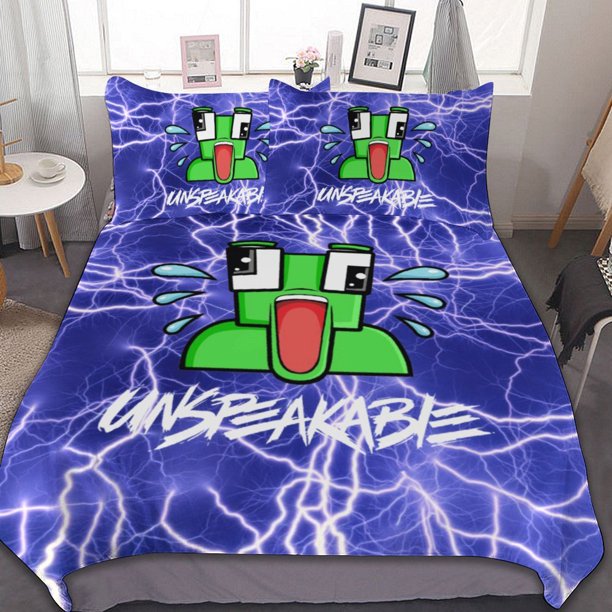Unspeakable 3-Piece Bedding Set Warm And Comfortable Soft Duvet Cover Bed Set for Boys Girls Kids Adult Bedroom All Season