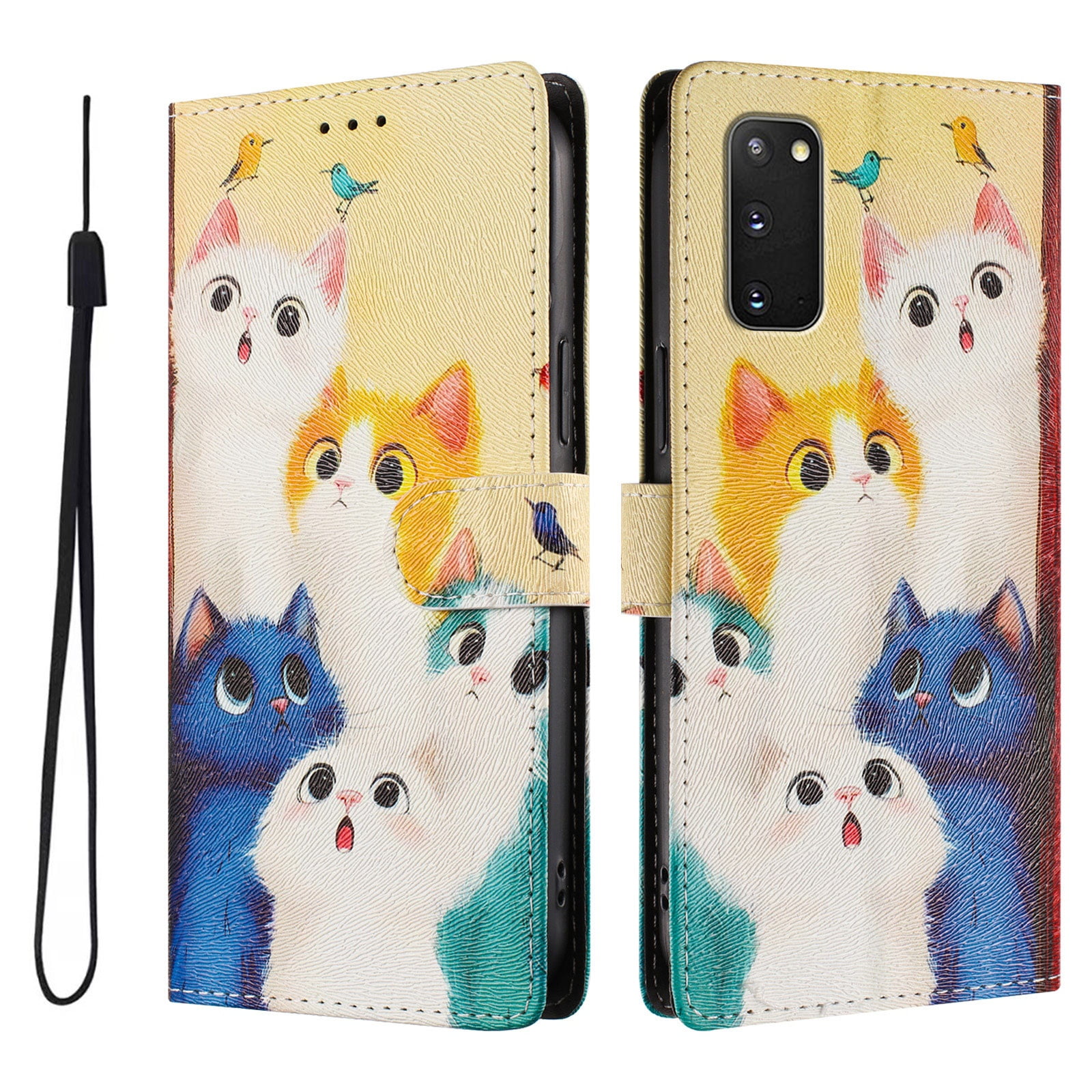 Foxdock Funda Tipo Cartera Para Samsung Galaxy S20 Con Soporte Y Correa – Diseño De Patrones Lindos