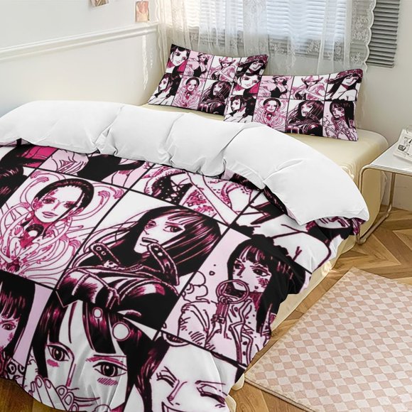 Nico Robin Bed Duvet Cover Funny Anime Cartoon Bedding Sets Lightweight 3 Piece Comforter Sets