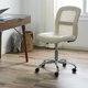 thumbnail image 2 of Silla de trabajo Serta Essential sin brazos con ruedas y respaldo de malla, color crema, 2 of 9