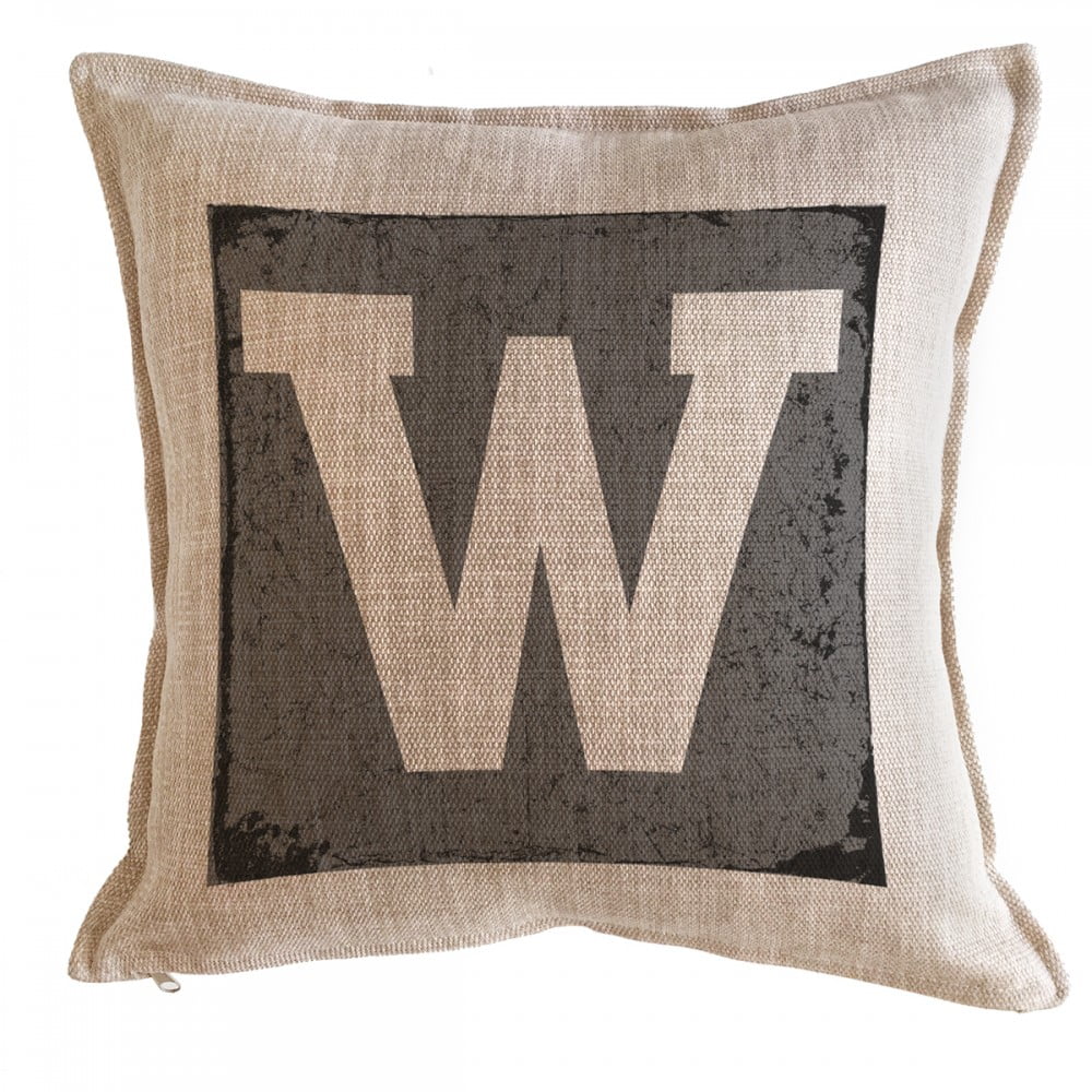 Tuyo Print - Cojín Letra Fondo Gris W 45x45