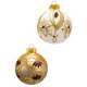 thumbnail image 2 of Adorno navideño de cristal de Kurt Adler, dorado y blanco, 80 mm, 6 unidades, 2 of 2