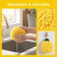 thumbnail image 4 of REGALWOVEN Toallas de Mano de Bola de Chenilla Suave Absorbente y Esponjosa, Toalla Decorativa Peluda con Gancho para Pared para Baño (6 x 6 Pulgadas) Amarillo 2 Piezas, 4 of 7