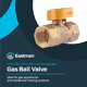 thumbnail image 2 of Válvula de bola de latón Eastman 1/2" FIP para gas, giro de 1/4, 2 of 6