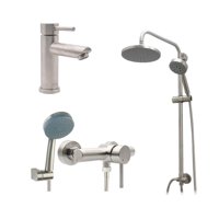 Stretto - Pack Baño Inox | Columna + Griferías