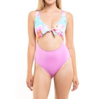 Samia - Trikini Con Nudo Ajustable Estampado Fucsia L