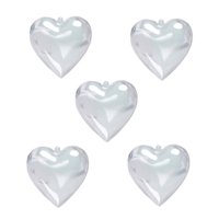 Magideal - 5 Piezas De Adorno Para De Navidad En Forma De Corazón, Decoración Artesanal, Bolas Rellenables Para Regalos Del Día De San Valentín, Decoración , L L