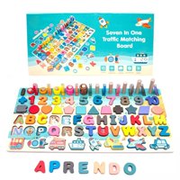 Leon Import - Tablero De Habilidades Aprendizaje 7 En 1 De Madera