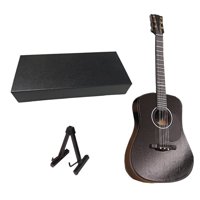 Bothyi - Guitarra Eléctrica De Madera Modelo 1/6 Casa De Muñecas Sala De Estar Decoración Del Hogar C