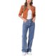 thumbnail image 2 of INSPIRE CHIC Chaquetas de Jean de Mezclilla Recortadas sin Cuello de Manga 3/4 para Mujer Naranja Oscuro M, 2 of 5