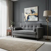 Flobal - Sofá 3 Cuerpos Retro - Marengo