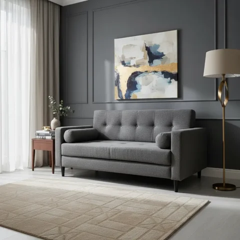 Flobal - Sofá 3 Cuerpos Retro - Marengo