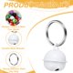 thumbnail image 3 of Uxcell 20 Conjunto de Campanas de Gato de 0.71'' Campanas de Cobre para Collares con Anillo de Llave Blanco, 3 of 7