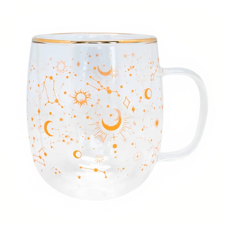 Glasso - Tazón Doble Pared 500 Ml Constelacion Vidrio