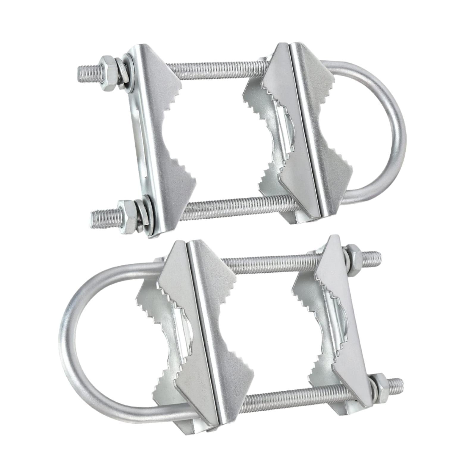 Bothyi - 2 Abrazaderas De Mástil De Antena Dobles Con Mordaza En V, Resistentes Para Cercas De Tv Y Antenas Exteriores