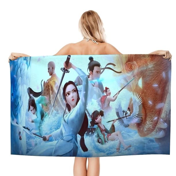 Serpiente Blanca Toalla de playa de secado rápido con diseño temático, regalo para mujeres y niñas, ideal para cumpleaños, fans, amantes de la música, uso en la playa o al aire libre, 78 × 150 cm