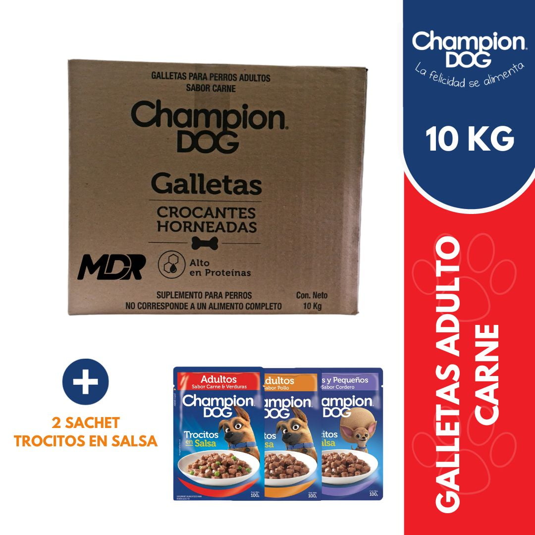 Champion Dog - Galletas Perro Adulto Clásicas Horneadas Sabor Carne