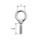 thumbnail image 5 of Eye Bolt QWORK de acero inoxidable 316 3/8-16 UNC, paquete de 4, 5 of 5