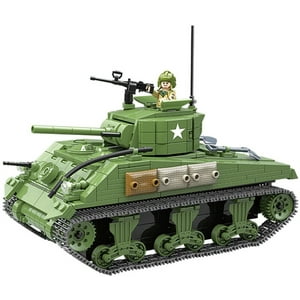 Quan Guan - Tanque Us Army M4A1 Sherman, Compatible Lego