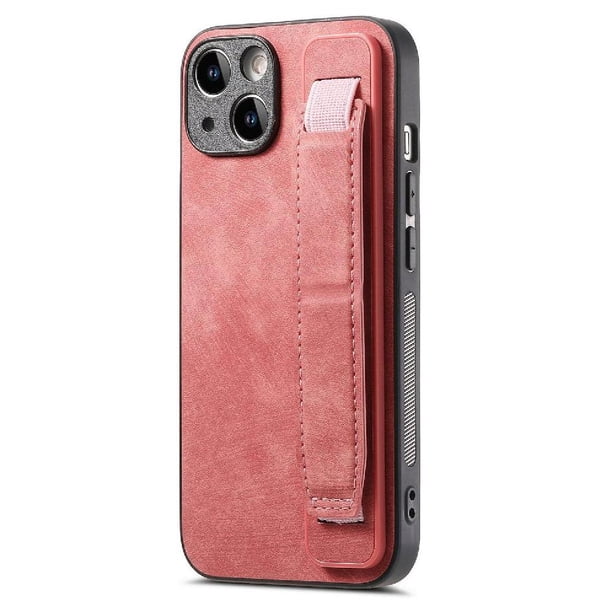 Funda Protectora con Correa para iPhone 15 Resistente a Golpes Rosa