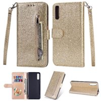 Funda Para Foxdock Elegante Funda Samsung Galaxy A30S Glitter Con Cremallera-Ideal Para El Uso Diario
