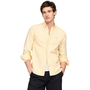 Camisa Tommy Hilfiger Oxford De Manga Larga Con Botones Para Hombre