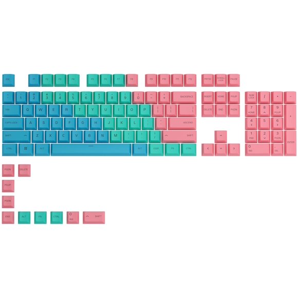 Conjunto de Keycaps Glorious GPBT Sublimados en Tinta Pastel de 114 Teclas