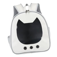 Ioensy - Mochila Transportadora Para Gatos Ventilada Grande Aprobada Por Aerolíneas Caminar Senderismo Blanco