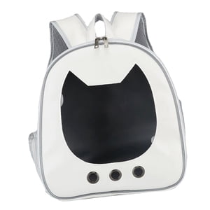 Ioensy - Mochila Transportadora Para Gatos Ventilada Grande Aprobada Por Aerolíneas Caminar Senderismo Blanco