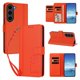 thumbnail image 2 of Funda Cartera Trébol para Samsung Galaxy S23 con Ranuras Tarjetas y Carga Inalámbrica Naranja, 2 of 6