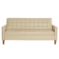 Latam Home - Futón Sofá Cama Genova Pu Beige