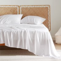 Juego De Sábanas Bedsure King Size Cooling Rayon Bamboo White