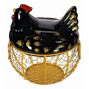 Genérico - Porta Huevos Decorativo Gallina Cesta Almacenamiento Jhn